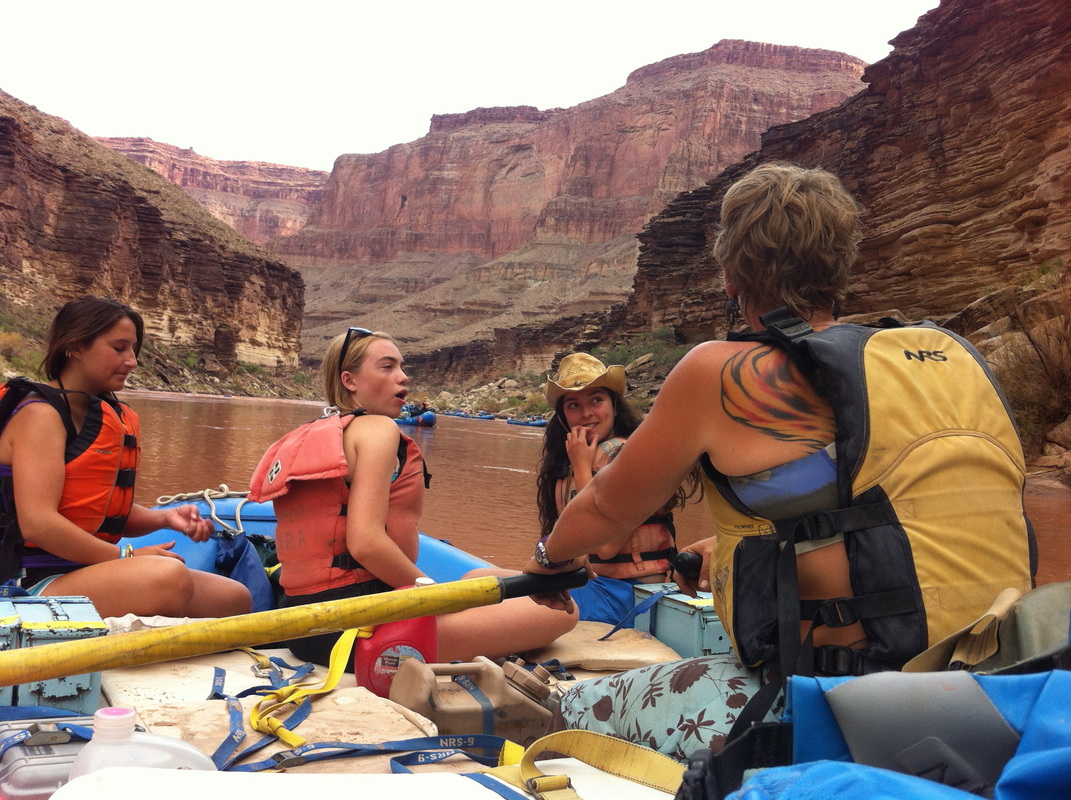 rafting down the Colorado River through the Grand Canyon, Arizona