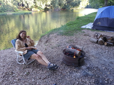 camping on the Niangua River in the Missouri Ozarks near Bennett Spring State Park